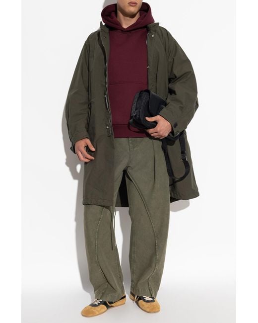 Givenchy Green Parka With Logo for men