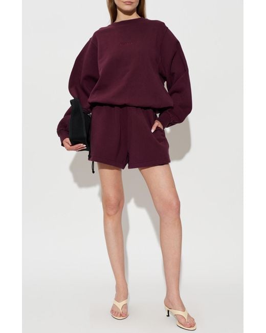 ROTATE BIRGER CHRISTENSEN Sweat Shorts With Embroidered Logo
