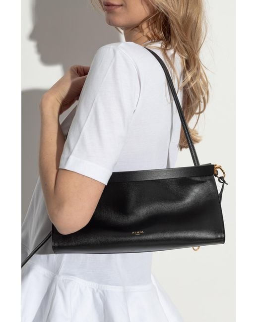 ショルダーバッグ・ポシェット Alaia Le Click East West Medium Shoulder Bag ALAÏA DARK BROWN LE CLICK EAST WEST MEDIUM BAG IN LEATHER