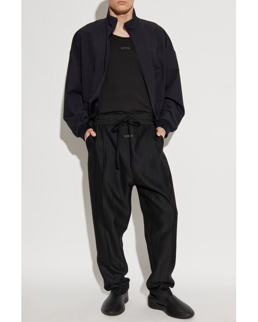 Fear Of God Blue Jacket With Stand-Up Collar for men