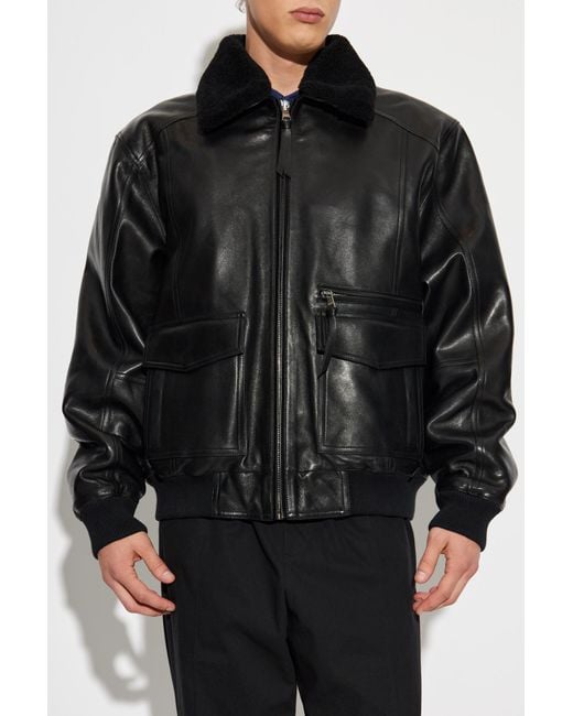Balmain Black Leather Jacket for men