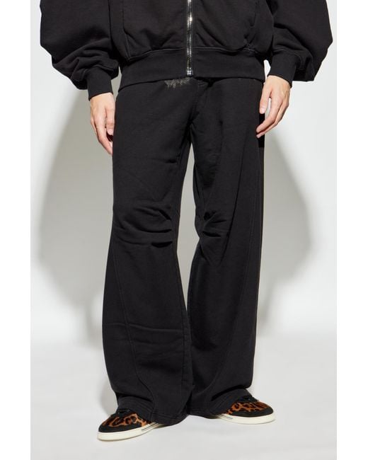 Dolce & Gabbana Black Wide-Leg Sweatpants for men