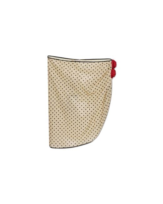 Oseree White Pareu With Lurex Thread