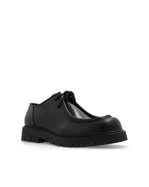 Bottega Veneta Black 'haddock' Leather Shoes, for men