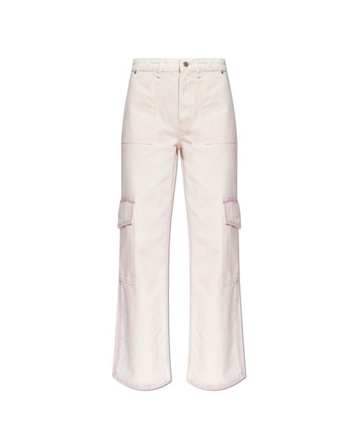 Ganni White Cargo Jeans