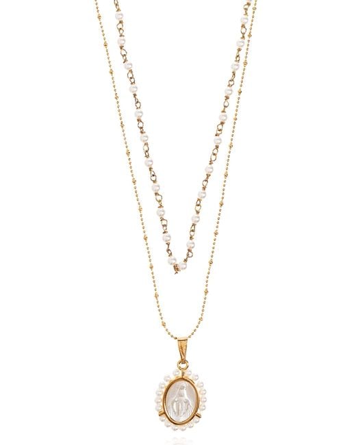 DSquared² Metallic Brass Necklace for men