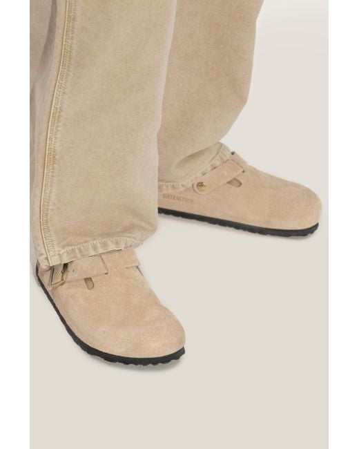 Birkenstock White Clogs "Boston Bs"