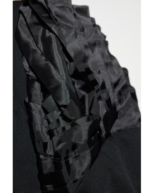 CDG by Comme des Garcons Black Blazer With Decoratively Finished Sleeves
