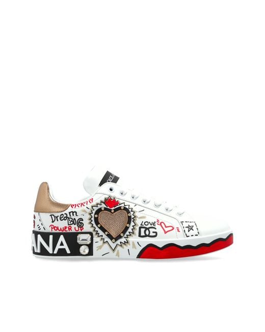 Dolce & Gabbana White Portofino Sports Shoes