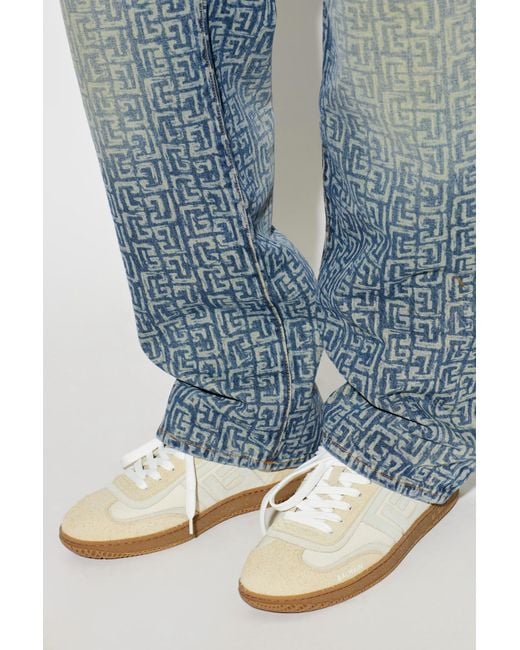 Balmain White 'Swan' Sports Shoes for men