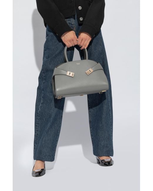 Ferragamo Gray 'Hug' Shoulder Bag