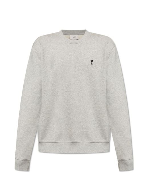 AMI White Sweatshirt With Logo for men