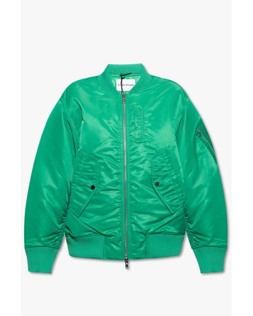 Stand Studio Bomber Jacket in Green | Lyst