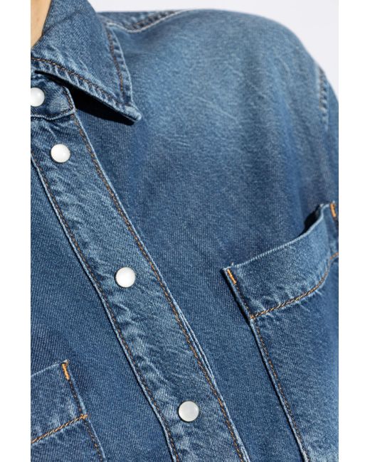 Ganni Blue Denim Shirt