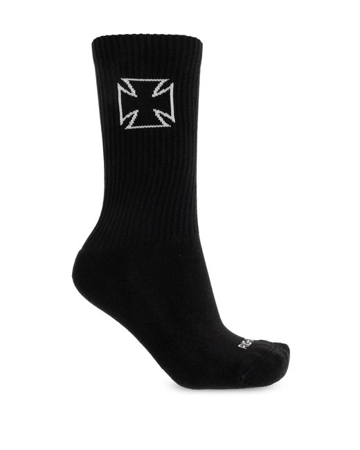 Vetements Black Socks With Logo for men