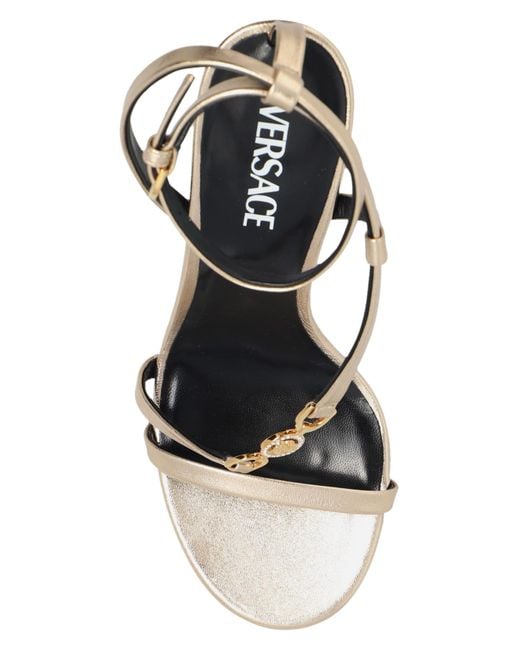 Versace Metallic Heeled Sandals