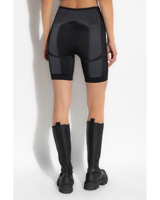 M I S B H V Black Short Leggings With Logo
