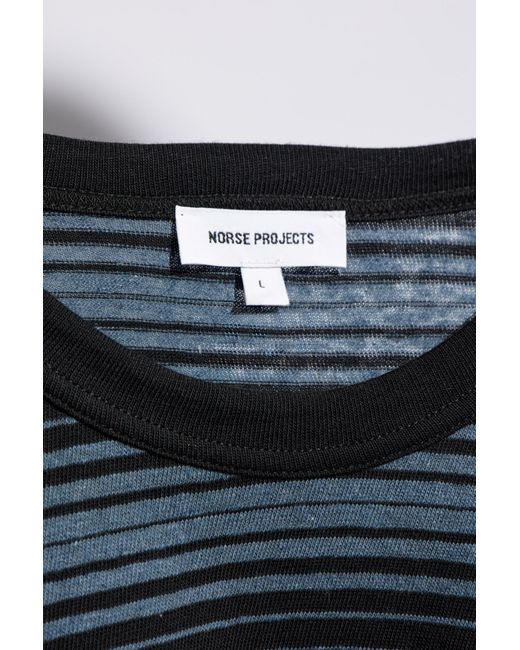 Norse Projects Blue T-shirt 'johannes', for men