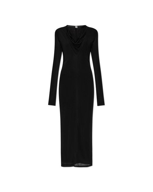 Totême  Black Toteme Draped Dress
