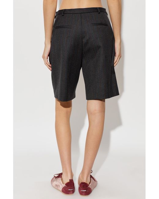 Jil Sander Black Wool Shorts