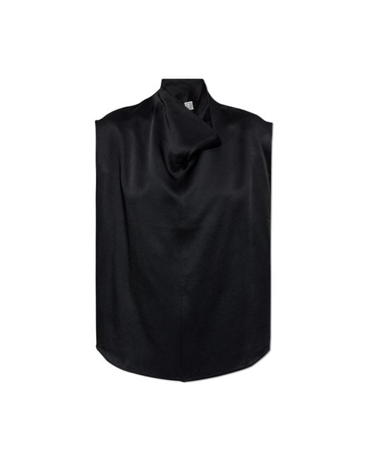 Totême  Black Top With Stand-up Collar,