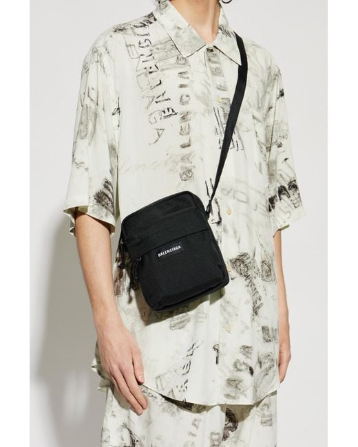 Balenciaga Black Shoulder Bag "Explorer" for men
