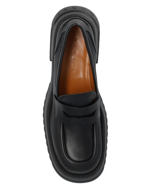 Marni Black Platform Loafers,