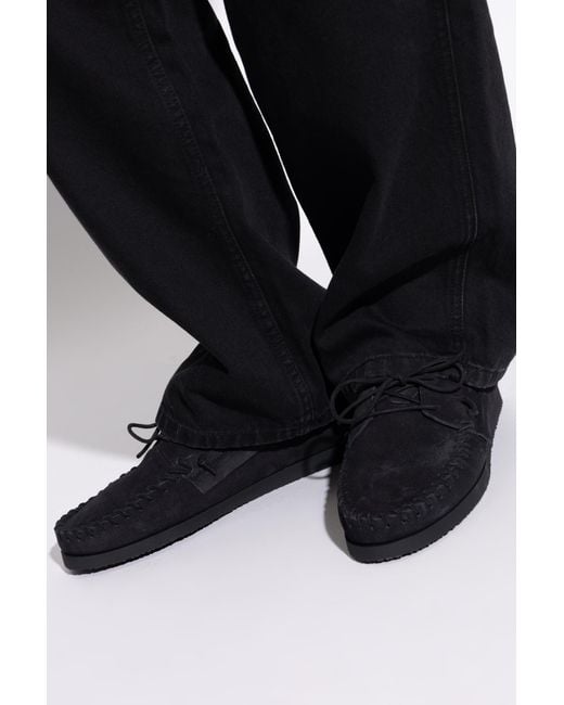 Isabel Marant Black "Fenlis" Suede Shoes for men