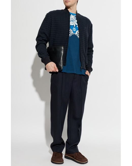 Etro Blue Patterned T-Shirt for men