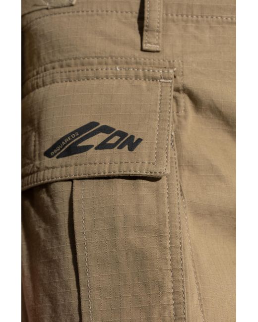 DSquared² Natural Cargo Shorts