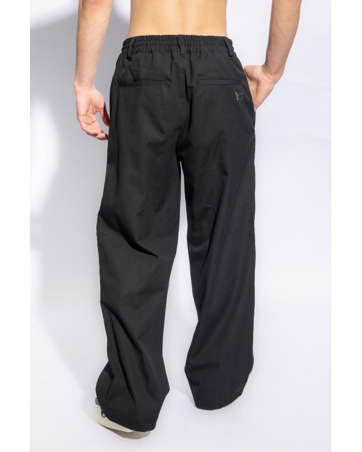 Y-3 Black Cotton Trousers, for men