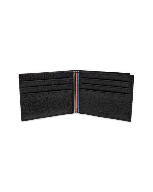 Paul Smith Black Leather Wallet With Applique for men