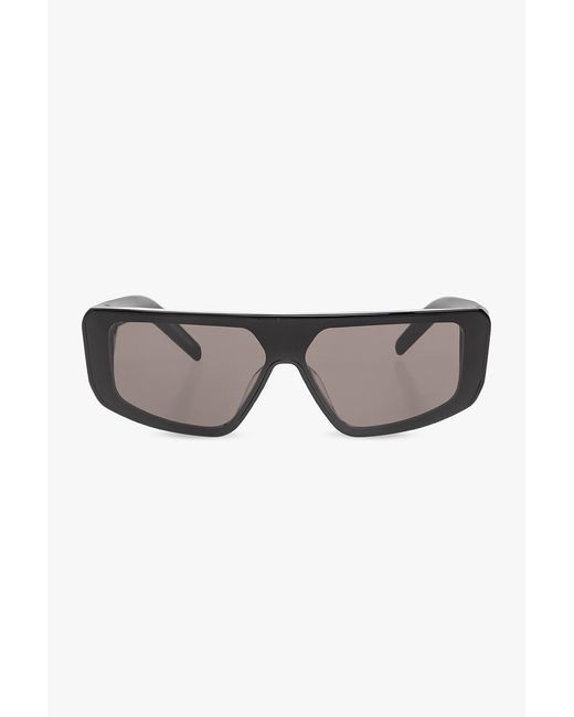 Rick Owens Black Rectangular Sunglasses