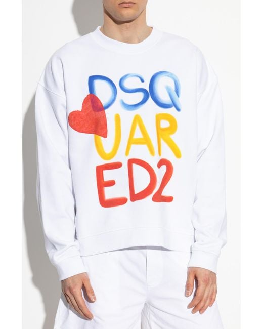 DSquared² White Sweatshirt Capsule `summer Lovers`, for men