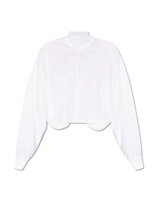 Alaïa White Backless Sweater