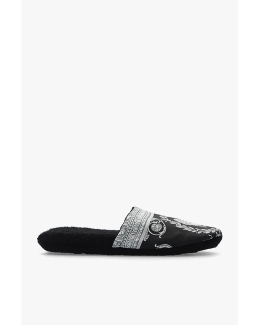 Versace White Baroque Slides