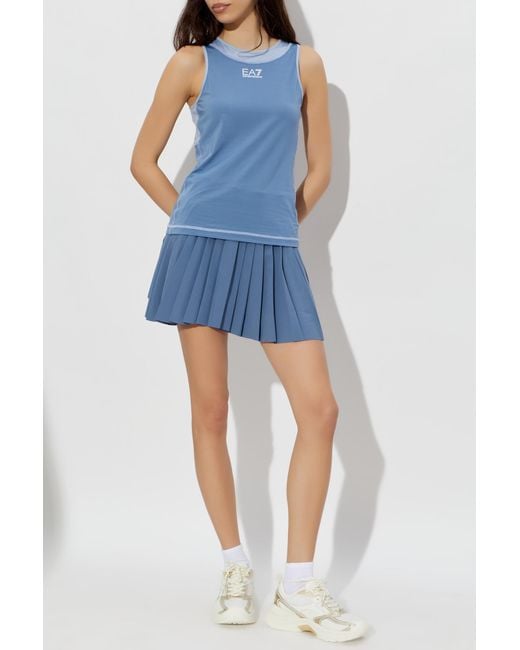 EA7 Blue Sleeveless Top