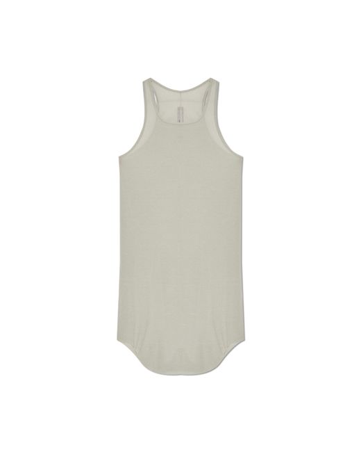 Rick Owens White Ribbed Sleeveless Top for men