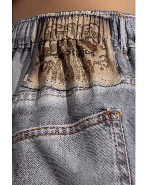 Acne Gray Printed Shorts