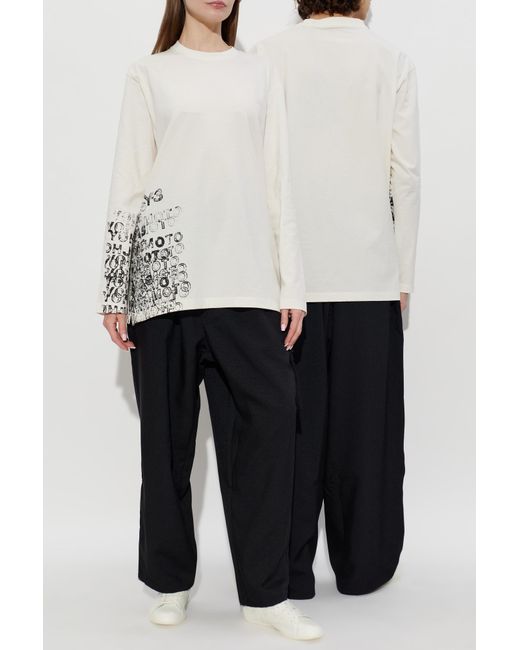 Y-3 White T-Shirt With Print