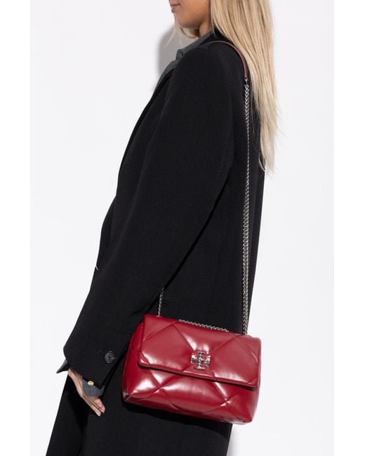 Tory Burch Red Shoulder Bag "Kira Diamond Small"