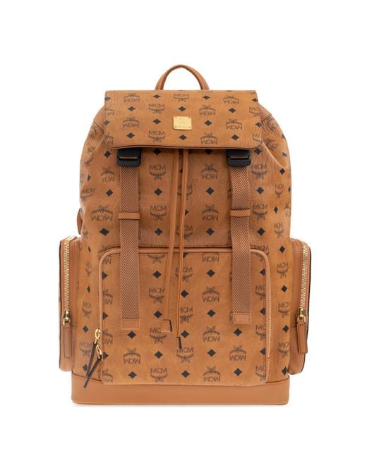 MCM Backpack With Logo in Brown for Men | Lyst Canada