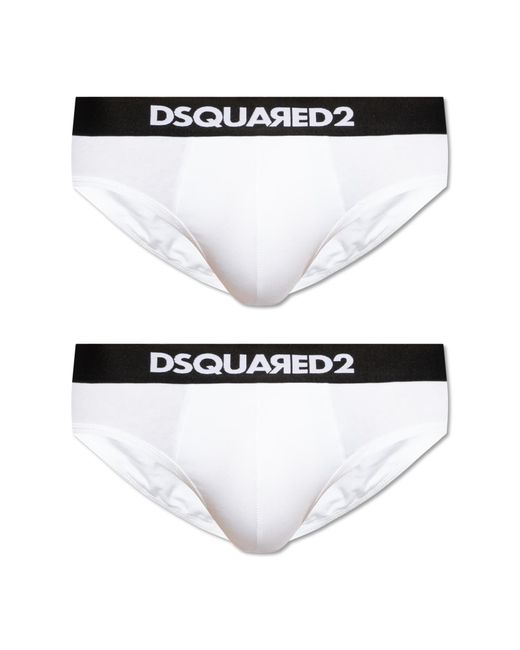 DSquared² White Two-pack Of Briefs, for men