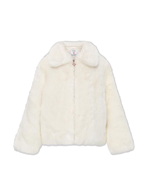 Casablanca White Faux Fur