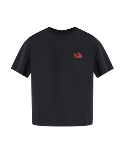 Emporio Armani Black T-Shirt With Printed Logo