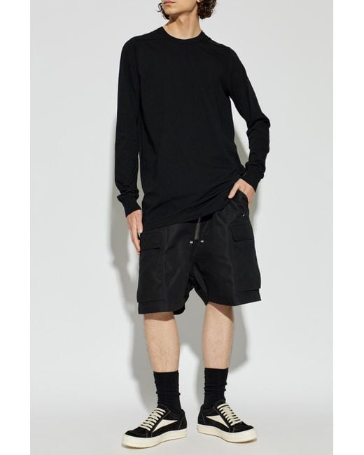 Rick Owens Black Cargo Shorts for men