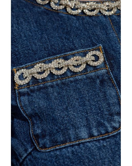 Self-Portrait Blue Denim Jacket