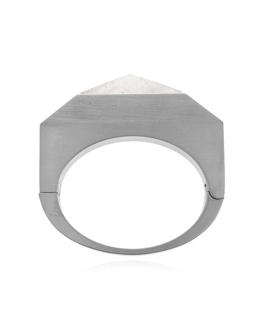Rick Owens Gray Bracelet With Logo