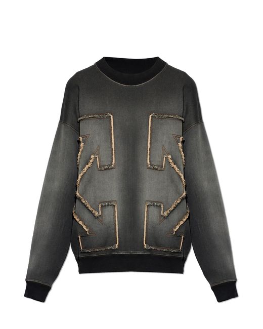 Off-White c/o Virgil Abloh Gray "Oversize" Sweatshirt for men