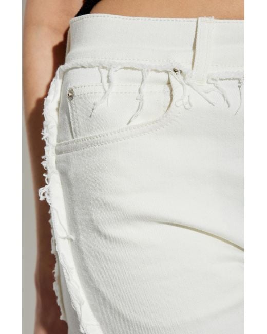Alexander McQueen White Jeans With Raw Finish